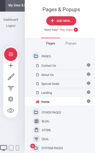 Simvoly navigation menu 