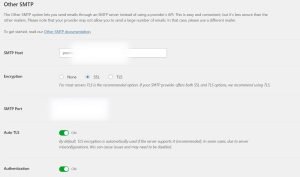 SMTP error troubleshooting steps illustrated with icons for incorrect settings, firewall issues, and email limitations.